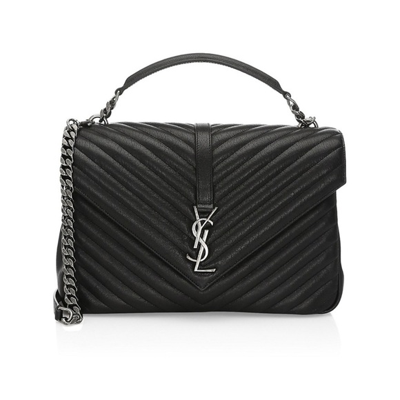 Saint Laurent Handbags - Saint Laurent Large Collège Matelassé Leather Bag